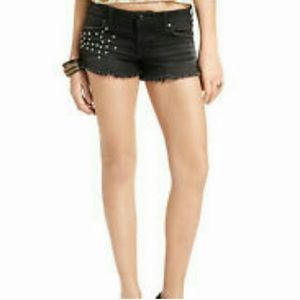 Jessica Simpson studded denim shorts.